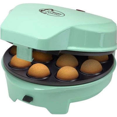 Afbeelding van Bestron 3 in 1 cakemaker retro design, met verwisselbare bakplaten: donut , cupcake en cakepopmaker, indicatielampje &amp; antiaanbaklaag, 700 watt, kleur: mint