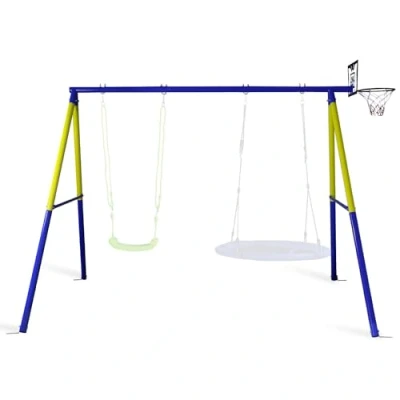 Afbeelding van CCLIFE schommelframe voor buiten, 200 kg, nestschommel, kinderschommel, in de tuin