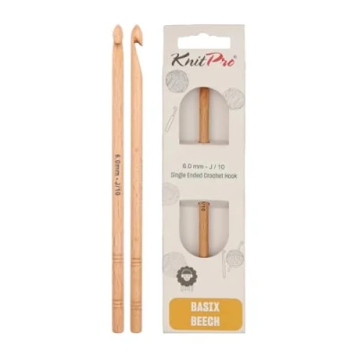 Afbeelding van Knitpro Basix (6,00 mm) berkenhaakhaak 1 Stuk