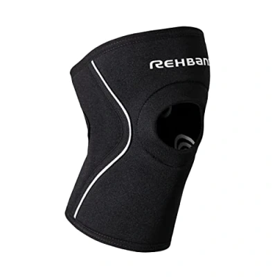 Afbeelding van Rehband UD kniebandage met patellaopening, 1 stuks, kniemanchet patellaopening 5 mm neopreen, kleur: zwart, maat: XS