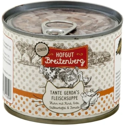 Afbeelding van Hofgut Breitenberg Kat Senior Tante Gerdas Vleespot Kip 12x180g
