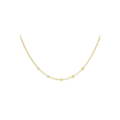 Afbeelding van Yehwang Goudkleurig Ketting met hartjes Stainless steel Volwassenen 39cm