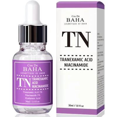 Afbeelding van Cos de BAHA Serum Tranexamic Acid 5% with Niacinamide for Face/Neck Helps to Reduce the Look of Hyper Pigmentation, Discoloration, Dark Spots, Remover Melasma K Beauty 30 ml