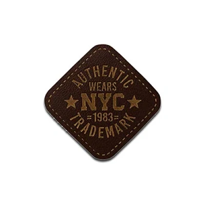 Afbeelding van Lapjes Appliqués Lederen authentiek draagt ??NYC overdrukplaatjes opzetstukken Applicaties opnaaien opstrijken Lap Patches, Maat: 3 x cm