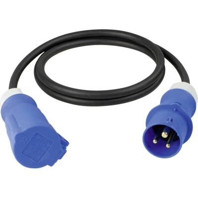Afbeelding van AS Schwabe 61370 Stroom Verlengkabel Zwart/blauw 5 m H07RN F 3G 2,5 mm²