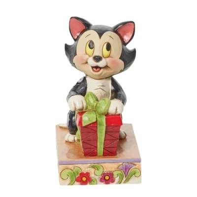 Afbeelding van Jim Shore Enesco Disney Traditions 6013065 Figaro Kerstmis Persoonlijkheid Pose Beeldje 9,5 cm