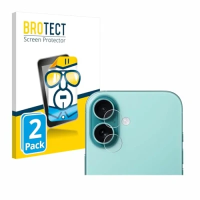 Afbeelding van BROTECT (2 Stuks) Schermbeschermer voor Apple iPhone 16 Plus (ALLEEN Camera Lens) Screen Protector Transparant