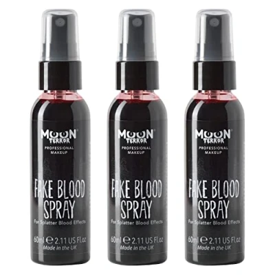Afbeelding van Pro FX nepbloed spray van Moon Terror 60ml x3 SFX Make up voor Halloween Vampier Zombie Theater met speciale effecten