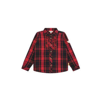 Afbeelding van Steiff Langarm Cheer Overhemdblouse voor kinderen, Maat: 98, Rococco red