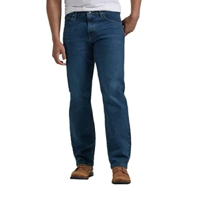 Afbeelding van Wrangler Authentics Big &amp; Tall Classic Relaxed Fit Jean voor heren, Militair Blue Flex, 35W/32L