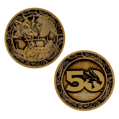 Afbeelding van Dungeons &amp; Dragons Collectable Coin / Verzamel Munt 50th Anniversary Antique Gold Edition 4 cm