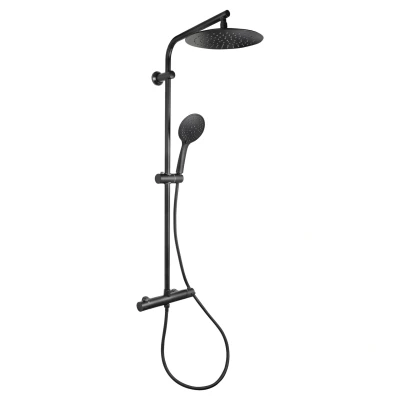Afbeelding van Differnz Thermoline opbouw regendouche 25cm mat zwart