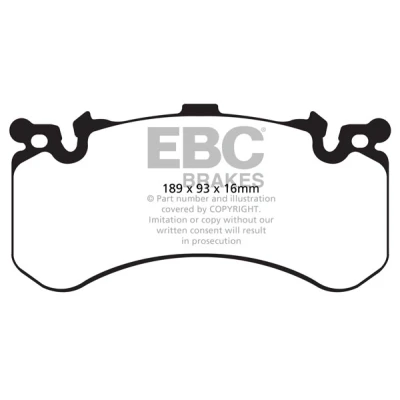 Afbeelding van Remblokkenset, schijfrem EBC BRAKES DP42158R