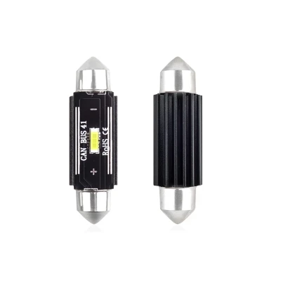 Afbeelding van Dome 41MM LED CANBUS 1860 1 SMD extra fel 12/24V 2 stuks