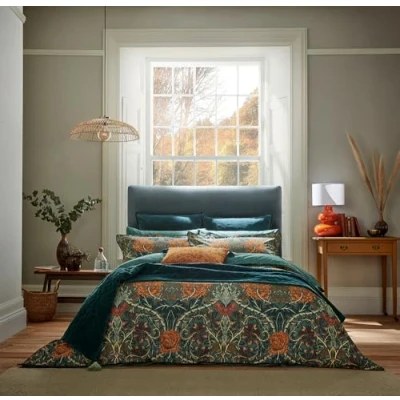 Afbeelding van Morris &amp; Co Kamperfoelie Tulp Dekbedovertrek Set