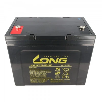 Afbeelding van Kung Long KPH75 12NE loodbatterij 12 volt 75Ah met M6 binnendraad