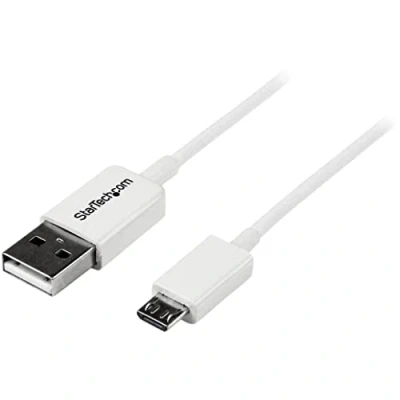 Afbeelding van StarTech.com 0,5 m witte micro USB kabel A naar B