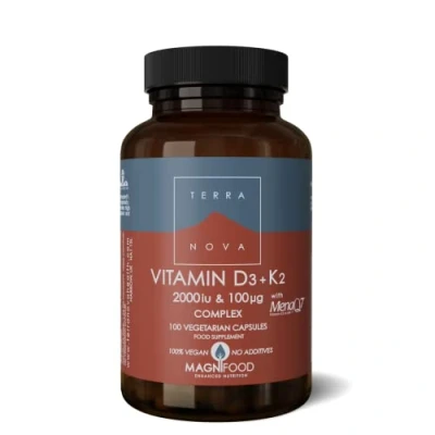 Afbeelding van Terranova Vitamine D3 2000iu Met K2 100mcg Complex 100ca