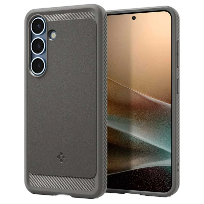 Afbeelding van Samsung Galaxy S25 Plus MagSafe Hoesje Siliconen en TPU (zacht) Spigen Softcase/Backcover Grijs Telefoonhoesje Shockproof/Valbescherming