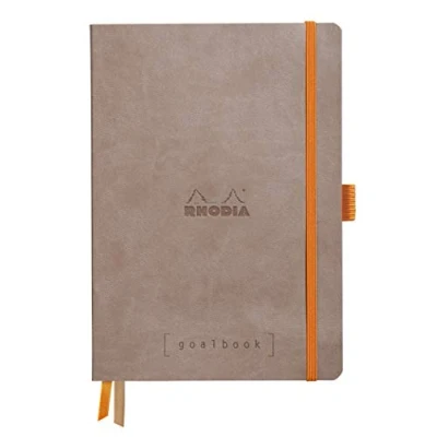 Afbeelding van Rhodia 117573C notitieboekje Goalbook (DIN A5, 14,8 x 21 cm, dot, praktisch en trendy, met zacht deksel, 90 g wit papier, 120 vellen) 1 stuk, grijs, molgrijs