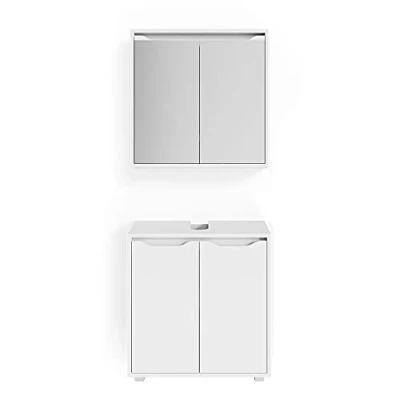 Afbeelding van Vicco Badkamermeubel set Ruben, Wit, 2 delen