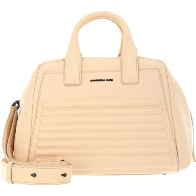 Afbeelding van MANDARINA DUCK Leren Handtas Schoudertas I Con Tote Macadamia Beige