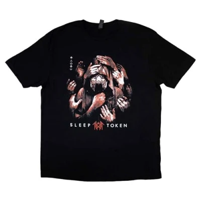 Afbeelding van Sleep Token Grabbing Hands Heren T shirt XL Zwart