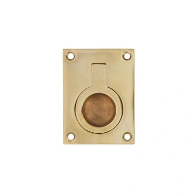 Afbeelding van Luikring rechthoekig 50 x 39mm messing gelakt