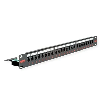 Afbeelding van ROLINE 26110362 Kat. 6 / Class E 48,26 cm (19 inch) patchpaneel, afgeschermd zwart