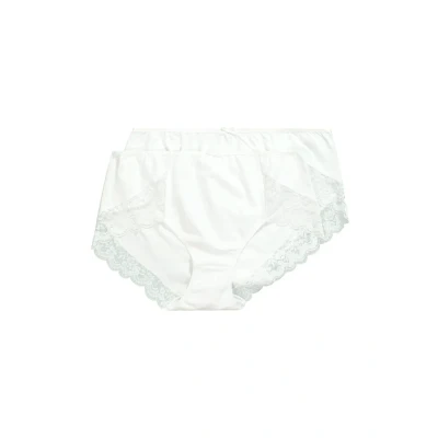Afbeelding van Ulla Popken 2 PACK Onderbroeken, Dames, Maat: 62/64, Snow white