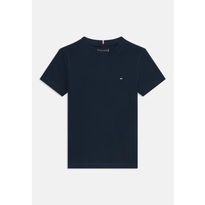 Afbeelding van Tommy Hilfiger Essential TEE Unisex Tshirt basic voor kinderen, Maat: 74, Dark night navy