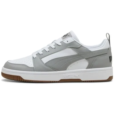 Afbeelding van PUMA Unisex Rebound V6 lage Sneaker, Wit Grijs Echo Zwart, 13 UK, 48.5 EU