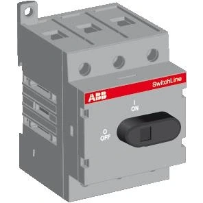 Afbeelding van Abb lastschakelaar 3p 80a bodem din rail montage frontbediening vaste zwarte knop verl mogelijk 1sca105798r1001