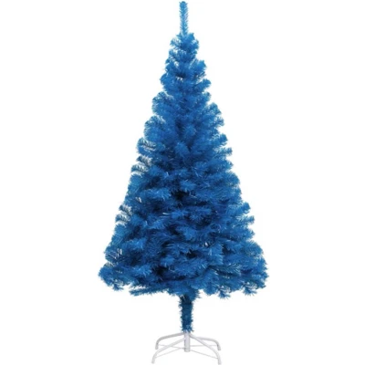 Afbeelding van Kunstkerstboom met standaard 180 cm PVC blauw