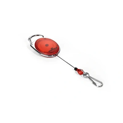 Afbeelding van Durable afrolmechanisme met karabijnhaak rood, op blister badge