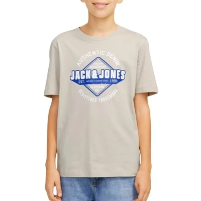 Afbeelding van Jack &amp; Jones Junior Jjelogo TEE Oneck JNR Tshirt print voor kinderen, Maat: 140, Moonbeam