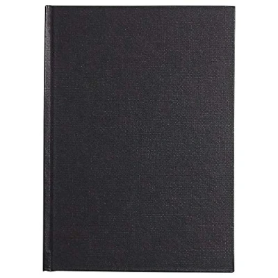 Afbeelding van Clairefontaine 134245C schetsboek/tekenschrift Goldline, gelijmd met draadbinding, DIN A5 14,8 x 21 cm, portretformaat, 64 vellen 140 g ivoor, vaste omslag, ideaal voor mixmedia, zwart, 1 stuk