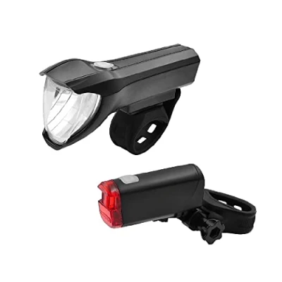 Afbeelding van FISCHER FAHRRAD 85346 Fietsverlichtingsset LED werkt op een accu, batterijen Zwart