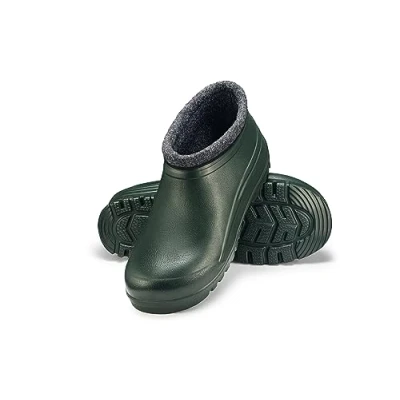 Afbeelding van ESTRO Heren Rubber Laarzen Kort Tuinclogs Gevoerd Winterklompen voor Regenlaarzen Warm K042 (44 EU, Donkergroen)