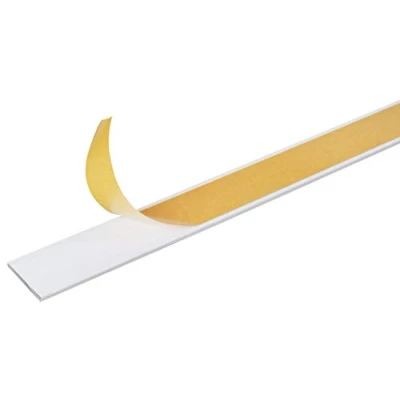Afbeelding van Alberts 433598 Platte buis zelfklevend aluminium, wit 1000 x 20 2 mm
