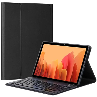 Afbeelding van QWERTY Bluetooth Keyboard Bookcase voor de Samsung Galaxy Tab A7 Zwart hoes met toetsenbord van Accezz