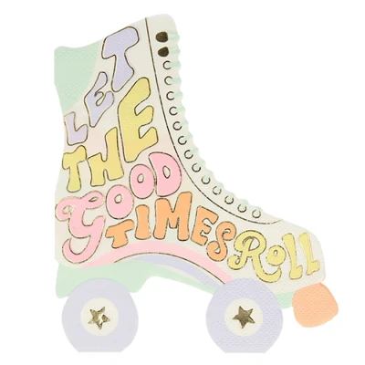 Afbeelding van Servetten Retro Party rolschaatsen (16st) Meri