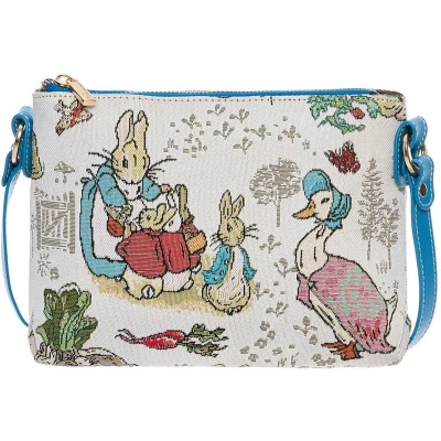 Afbeelding van Signare Schoudertas luxe gobelinstof Peter Rabbit Pieter Konijn Beatrix Potter