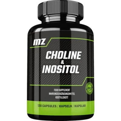 Afbeelding van Choline en Inositol 1200 mg per portie 120 Capsules 2 Maanden Bevoorrading Dieetsupplement by MZ