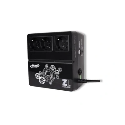 Afbeelding van Infosec Zenergy Cube EX 600 VA Z1 omvormer, 3 geredde stopcontacten