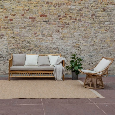 Afbeelding van Jute buitenkleed Naturel Border Interieur05 Beige Polypropyleen 160 x 230 cm (M)