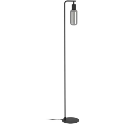 Afbeelding van EGLO Majone vloerlamp E27 Smoke glas 151 cm Zwart