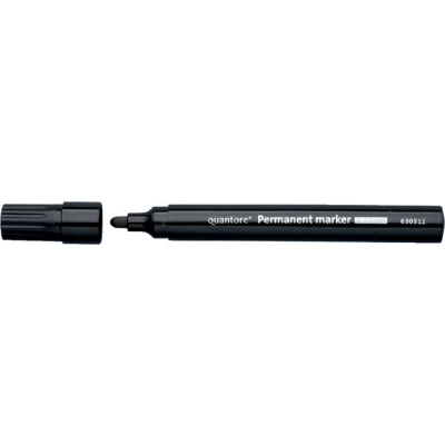 Afbeelding van Quantore Permanent marker rond 1 1.5mm zwart per 10
