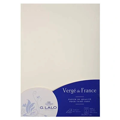 Afbeelding van Lalo 41.400L een pakket met 50 vellen, 21 x 29,7 cm, 160 g, Franse bute, wit