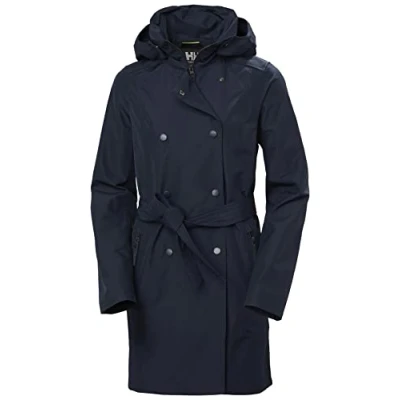 Afbeelding van Helly Hansen Welsey Trench Regenjas, Dames, Maat: XS, Navy